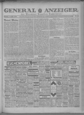 Münchner neueste Nachrichten Dienstag 12. Februar 1929