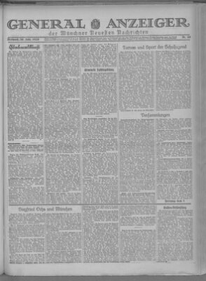 Münchner neueste Nachrichten Mittwoch 20. Februar 1929