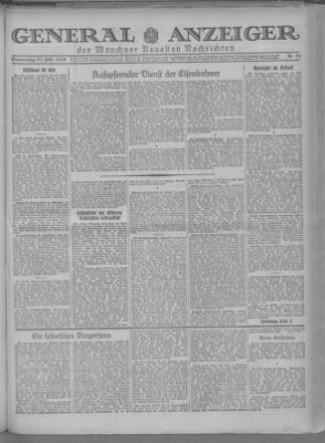 Münchner neueste Nachrichten Donnerstag 21. Februar 1929