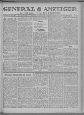 Münchner neueste Nachrichten Dienstag 26. Februar 1929