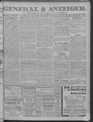 Münchner neueste Nachrichten Mittwoch 4. April 1928