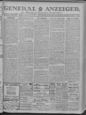 Münchner neueste Nachrichten Donnerstag 5. April 1928