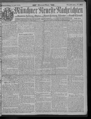 Münchner neueste Nachrichten Donnerstag 5. Juli 1900