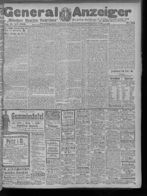 Münchner neueste Nachrichten Freitag 13. Juli 1900