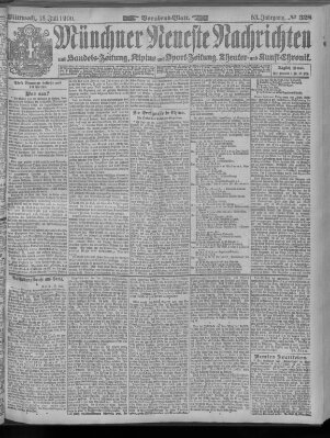 Münchner neueste Nachrichten Mittwoch 18. Juli 1900