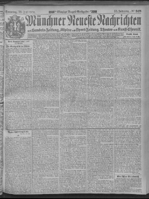 Münchner neueste Nachrichten Sonntag 29. Juli 1900