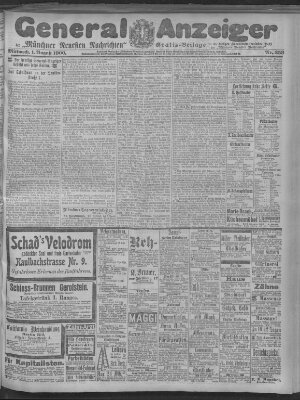 Münchner neueste Nachrichten Mittwoch 1. August 1900