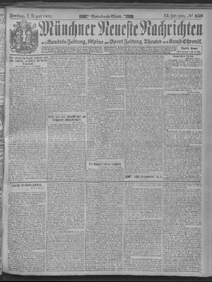 Münchner neueste Nachrichten Freitag 3. August 1900