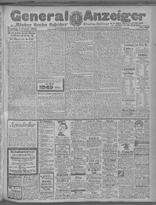 Münchner neueste Nachrichten Dienstag 7. August 1900