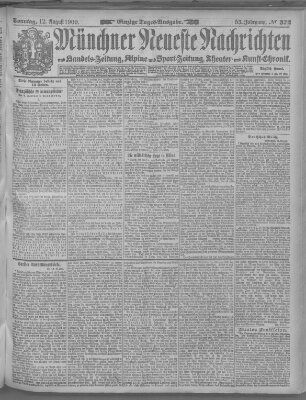 Münchner neueste Nachrichten Sonntag 12. August 1900