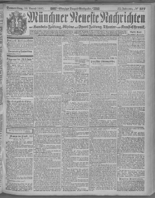 Münchner neueste Nachrichten Thursday 16. August 1900