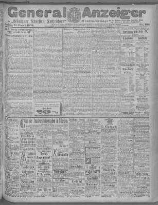 Münchner neueste Nachrichten Freitag 31. August 1900