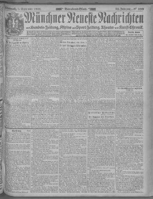 Münchner neueste Nachrichten Mittwoch 5. September 1900