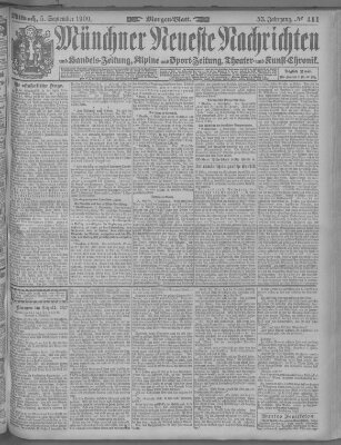 Münchner neueste Nachrichten Mittwoch 5. September 1900