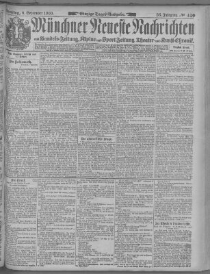 Münchner neueste Nachrichten Samstag 8. September 1900