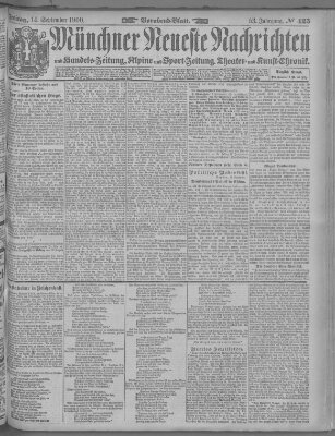 Münchner neueste Nachrichten Freitag 14. September 1900