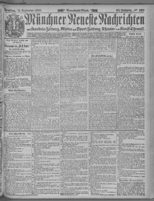 Münchner neueste Nachrichten Samstag 15. September 1900