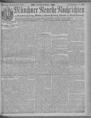 Münchner neueste Nachrichten Samstag 22. September 1900