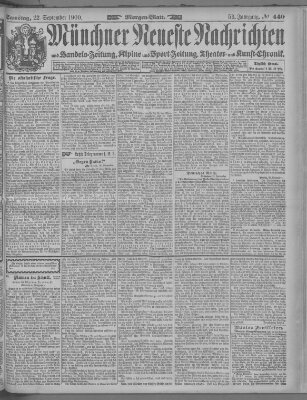 Münchner neueste Nachrichten Samstag 22. September 1900