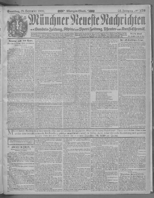 Münchner neueste Nachrichten Samstag 29. September 1900