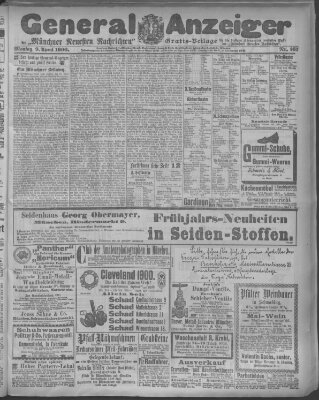 Münchner neueste Nachrichten Montag 9. April 1900