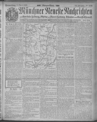 Münchner neueste Nachrichten Donnerstag 12. April 1900