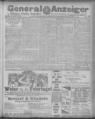 Münchner neueste Nachrichten Freitag 13. April 1900