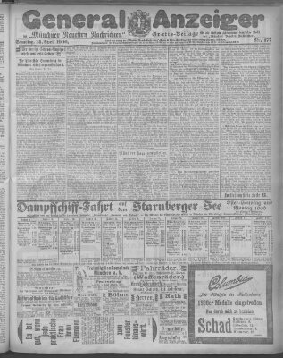Münchner neueste Nachrichten Samstag 14. April 1900