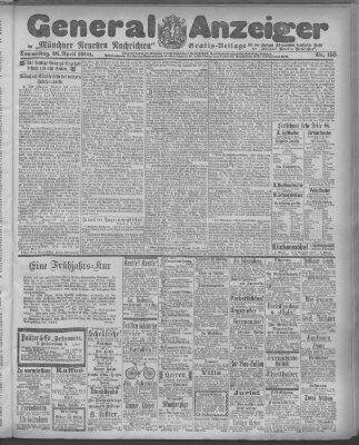 Münchner neueste Nachrichten Donnerstag 26. April 1900