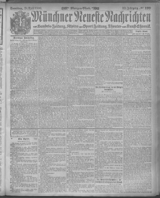 Münchner neueste Nachrichten Samstag 28. April 1900