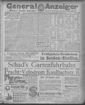 Münchner neueste Nachrichten Montag 30. April 1900