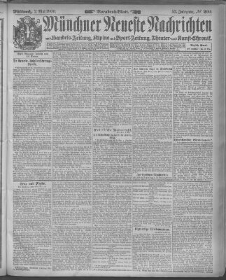 Münchner neueste Nachrichten Mittwoch 2. Mai 1900