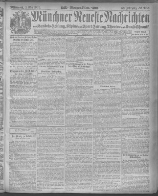 Münchner neueste Nachrichten Mittwoch 2. Mai 1900