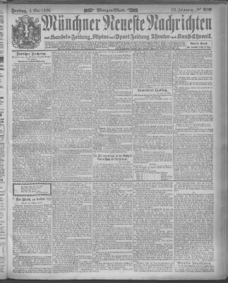 Münchner neueste Nachrichten Freitag 4. Mai 1900