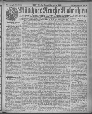 Münchner neueste Nachrichten Montag 7. Mai 1900