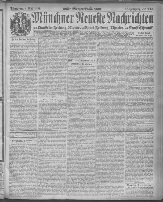 Münchner neueste Nachrichten Dienstag 8. Mai 1900