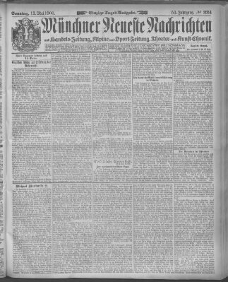 Münchner neueste Nachrichten Sonntag 13. Mai 1900