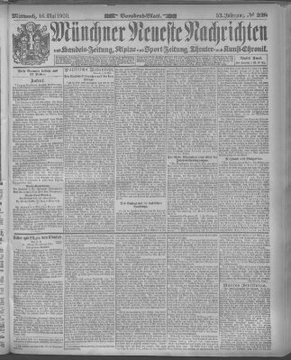 Münchner neueste Nachrichten Mittwoch 16. Mai 1900