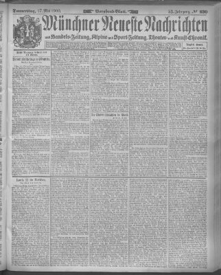 Münchner neueste Nachrichten Donnerstag 17. Mai 1900