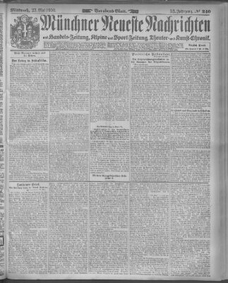 Münchner neueste Nachrichten Mittwoch 23. Mai 1900