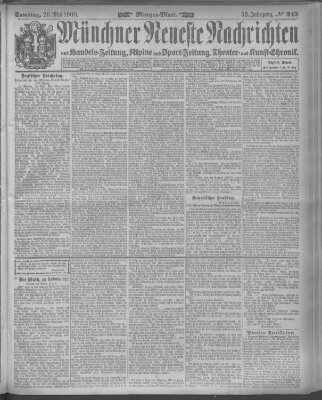 Münchner neueste Nachrichten Samstag 26. Mai 1900