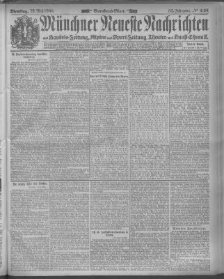 Münchner neueste Nachrichten Dienstag 29. Mai 1900