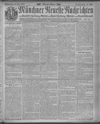 Münchner neueste Nachrichten Mittwoch 30. Mai 1900