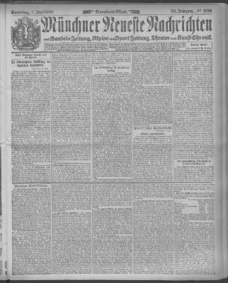 Münchner neueste Nachrichten Samstag 2. Juni 1900