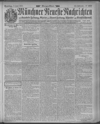 Münchner neueste Nachrichten Samstag 2. Juni 1900