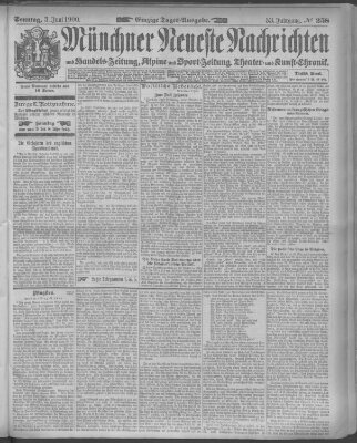 Münchner neueste Nachrichten Sonntag 3. Juni 1900