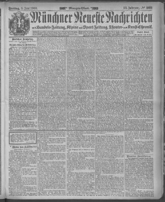 Münchner neueste Nachrichten Freitag 8. Juni 1900