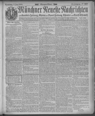 Münchner neueste Nachrichten Samstag 9. Juni 1900