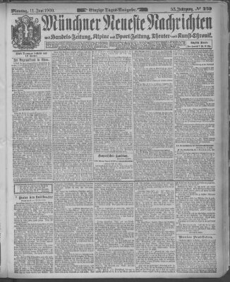 Münchner neueste Nachrichten Montag 11. Juni 1900