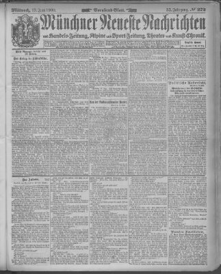 Münchner neueste Nachrichten Mittwoch 13. Juni 1900